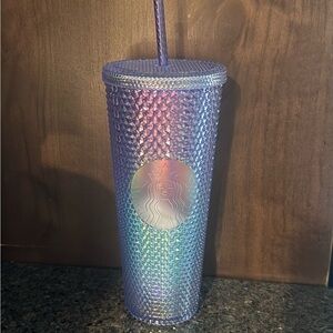 Starbucks Summer 2021 Mermaid Studded Ombre Purple and Blue Tumbler  24 oz  NWT